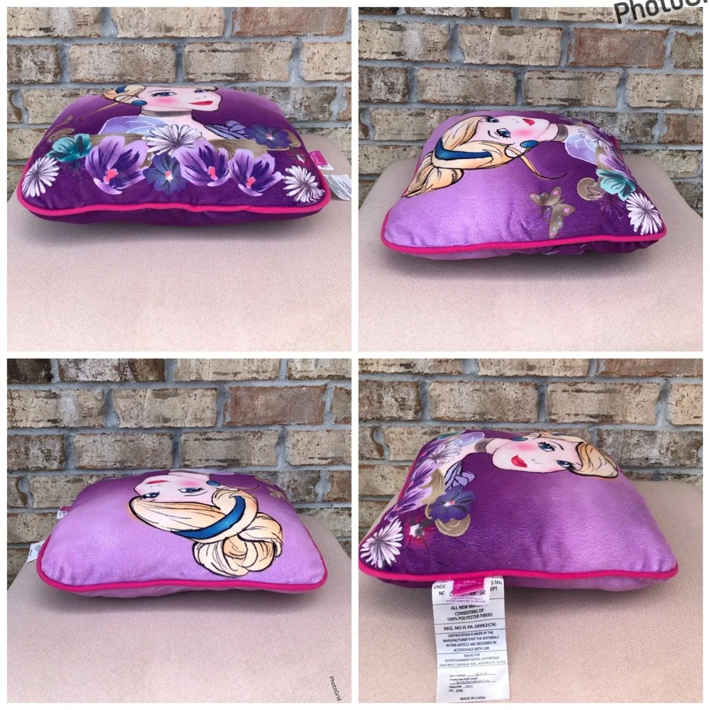 Disney Princess Cinderella Set Of 2 Pink Purple Decorative Throw Pillows